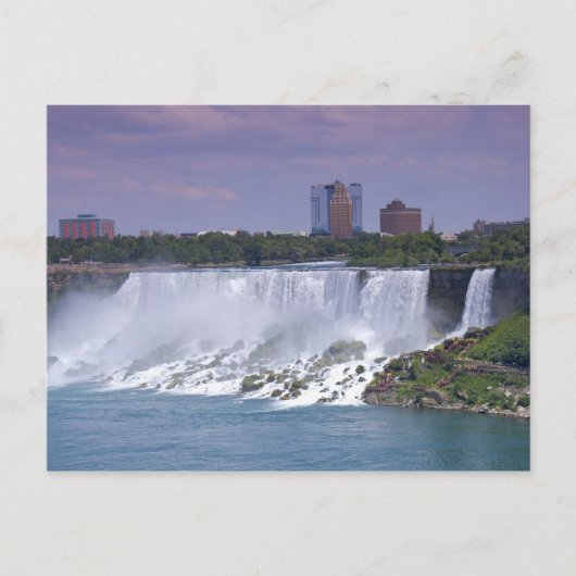 ナイアガラの滝州立公園の アメリカンフォールズとブライダルベールフォールズ ポストカード (正面)