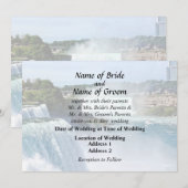 ナイアガラの滝（アメリカ側から） 招待状 (正面/裏面)