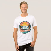 ナイアガラの滝 カナダ レトロデザイン トライブレンドTシャツ (正面全面)