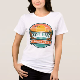 ナイアガラの滝 カナダ レトロデザイン トライブレンドTシャツ