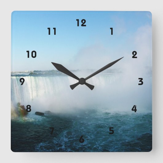 ナイアガラの滝 スクエア壁時計 (正面)