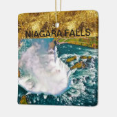 ナイアガラの秋のairshotを持つクリスマスのオーナメント セラミックオーナメント (左)