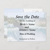 ナイアガラフォールズ（ニューヨーク州）- アメリカ側からの眺め 案内ポストカード (正面/裏面)