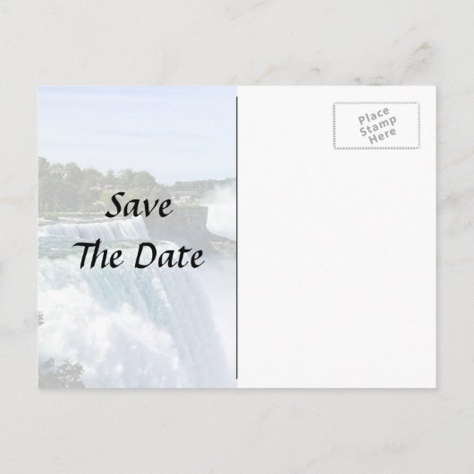 ナイアガラフォールズ（ニューヨーク州） - アメリカ側からの眺め 案内ポストカード (裏面)