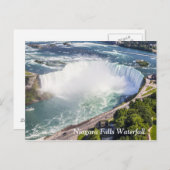 ナイアガラホースシューズ秋ウォーターフォールカナダ ポストカード (正面/裏面)