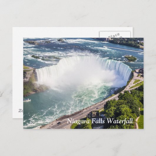 ナイアガラホースシューズ秋ウォーターフォールカナダ ポストカード (正面/裏面)