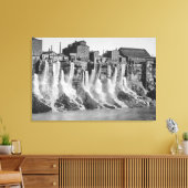 ナイアガラ滝のアメリカ側のミルズ キャンバスプリント (インサイチュ (リビング))