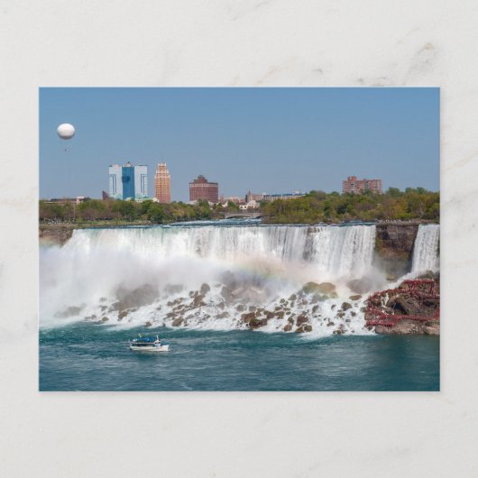 ナイアガラ滝のボートとアメリカの滝 ポストカード (正面)