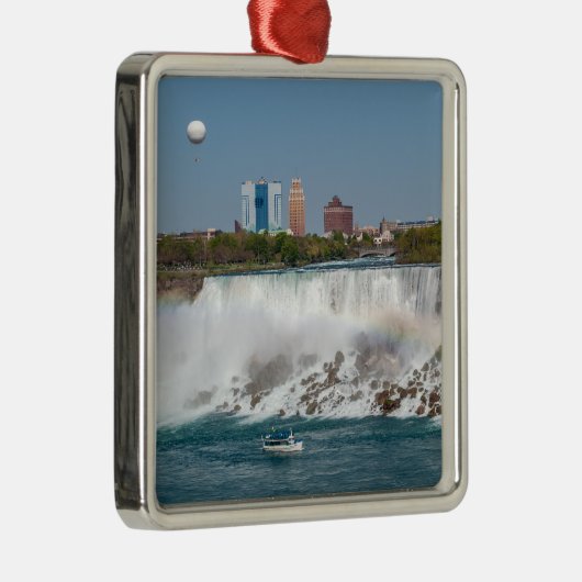 ナイアガラ滝のボートとアメリカの滝 メタルオーナメント (右)