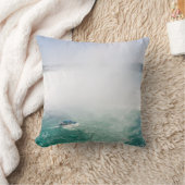 ナイアガラ滝のボートと馬蹄型滝 クッション (ブランケット)