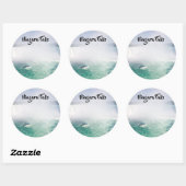 ナイアガラ滝のボートと馬蹄型滝 ラウンドシール (シート)