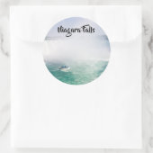 ナイアガラ滝のボートと馬蹄型滝 ラウンドシール (バッグ)