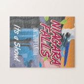 ナイアガラ滝オンタリオ州カナダ旅行ポスター ジグソーパズル (横)