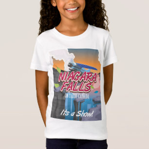 ナイアガラ滝オンタリオ州カナダ旅行ポスター Tシャツ