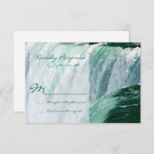 ナイアガラ滝ズウォーターフォールアウトドア結婚式の出欠の出欠カード 出欠カード (正面/裏面)