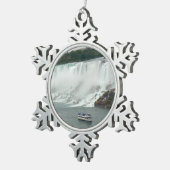 ナイアガラ滝ズオンザカナダサイド スノーフレークピューターオーナメント (右)