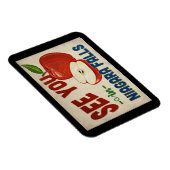 ナイアガラ滝ズニューヨークアップル – ヴィンテージトラベル マグネット (右側)