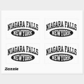 ナイアガラ滝ズニューヨーク 長方形シール (シート)