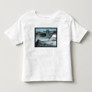 ナイアガラ滝ポスター トドラーTシャツ