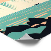 ナイアガラ滝ミニマリストVintage Travel Poster ポスター (角)