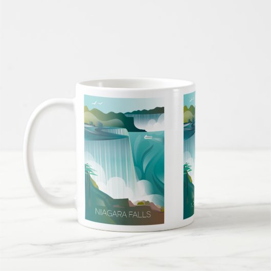 ナイアガラ滝ムグ コーヒーマグカップ (左)