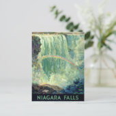 ナイアガラ滝ヴィンテージ旅行ポスター復元 ポストカード (スタンド正面)