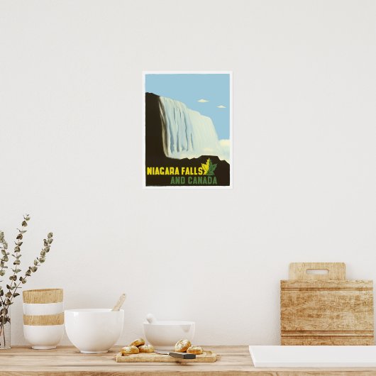 ナイアガラ滝ヴィンテージ旅行ポスター ポスター (キッチン)