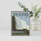 ナイアガラ滝ヴィンテージ旅行ポスター ポストカード (スタンド正面)