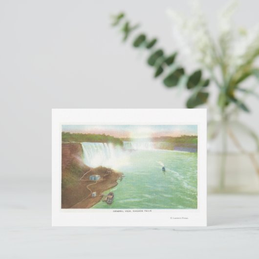 ナイアガラ滝全体の空中表示 ポストカード (スタンド正面)