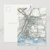 ナイアガラ滝鳥瞰図マップ ポストカード (正面/裏面)