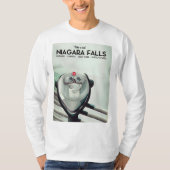 ナイアガラ滝 – アメリカ – カナダヴィンテージ旅行ポスター Tシャツ (正面)