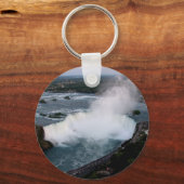 ナイアガラ滝：カナダの蹄鉄滝（空中） キーホルダー (正面)