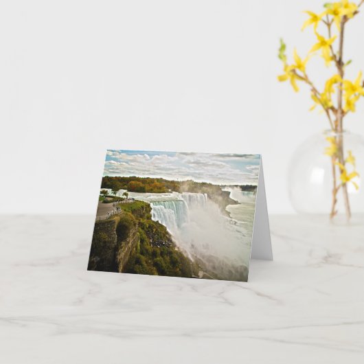 ナイアガラ滝 カード (黄色い花)