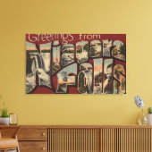 ナイアガラ滝，ニューヨーク – ラージレターシーン3 キャンバスプリント (インサイチュ (リビング))