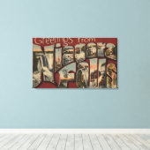 ナイアガラ滝，ニューヨーク – ラージレターシーン3 キャンバスプリント (インサイチュ (ウッドフロア))