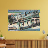 ナイアガラ滝，ニューヨーク – ラージレターシーン5 キャンバスプリント (インサイチュ (リビング))