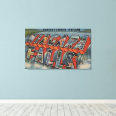 ナイアガラ滝,ニューヨーク – ラージレターシーン キャンバスプリント (インサイチュ (ウッドフロア))