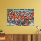 ナイアガラ滝,ニューヨーク – ラージレターシーン キャンバスプリント (インサイチュ (リビング))