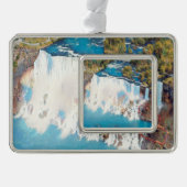 ナイアガラ滝 – パノラマ シルバープレートフレームオーナメント (正面)