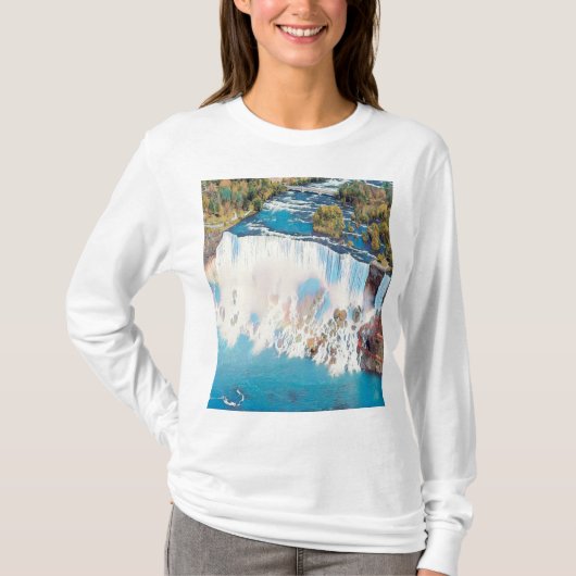 ナイアガラ滝 – パノラマ Tシャツ (正面)