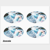 ナイアガラ滝 楕円形シール (シート)