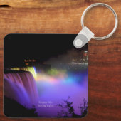 ナイアガラ滝、踊り灯、 キーホルダー (裏面)