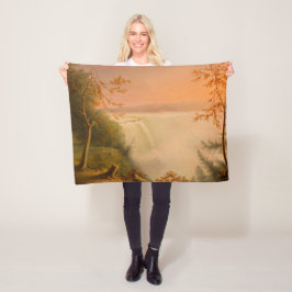 ナイアガラ滝(馬蹄類滝) （レンブラント・ペール） フリースブランケット