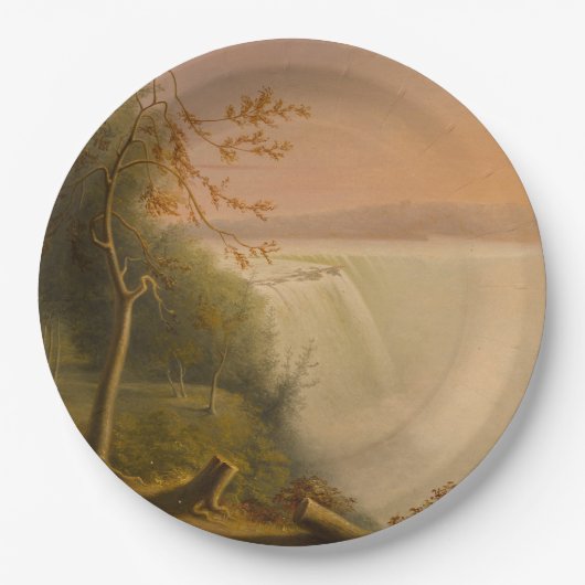 ナイアガラ滝(馬蹄類滝) （レンブラント・ペール） ペーパープレート (正面)