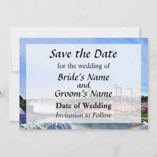 ナイアガラ滝NY - Under the Rainbow Save the Date セーブザデート (正面)