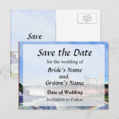 ナイアガラ滝NY - Under the Rainbow Save the Date 案内ポストカード (正面/裏面)