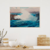 ナイアガラ瀑布,ナイアガラ滝,吉田博志,ウッドカット ポスター (キッチン)