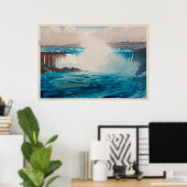 ナイアガラ瀑布,ナイアガラ滝,吉田博志,ウッドカット ポスター (ホームオフィス)