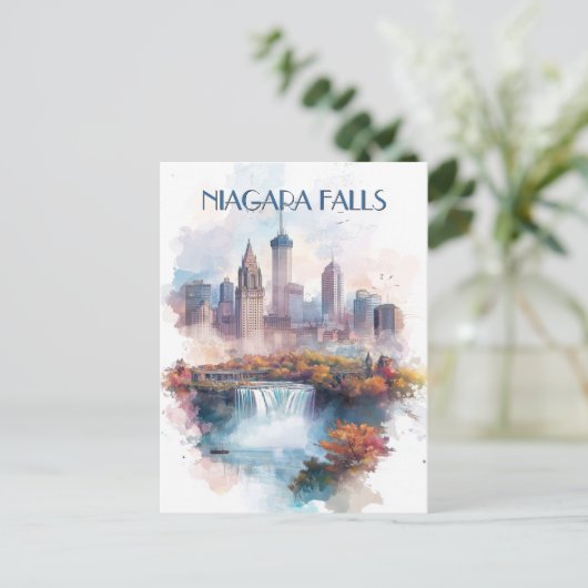 ナイアガラ秋とバッファローシティNY USA旅行 ポストカード (スタンド正面)