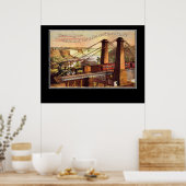 ナイアガラ秋と吊り橋ポスター ポスター (キッチン)